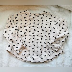 Zara Baby Cream and Black Patterned Sweatshirt Top 18/24 months